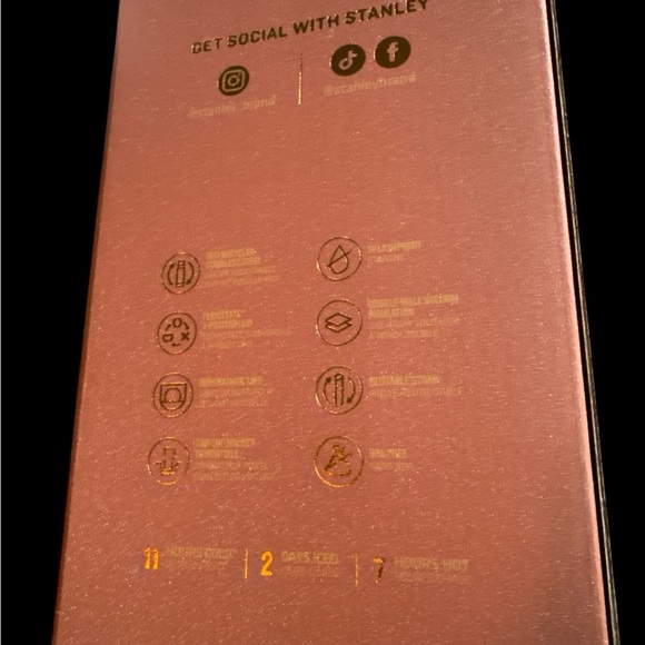 NIB Copper Tinsel Collectible 40 ounce Flow master Stanley Thermos - Picture 9 of 9